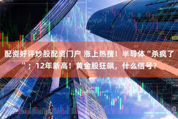 配资好评炒股配资门户 涨上热搜！半导体“杀疯了”；12年新高！黄金股狂飙，什么信号？